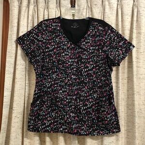 Cherokee Infinity Mock Wrap Scrub Top - XL